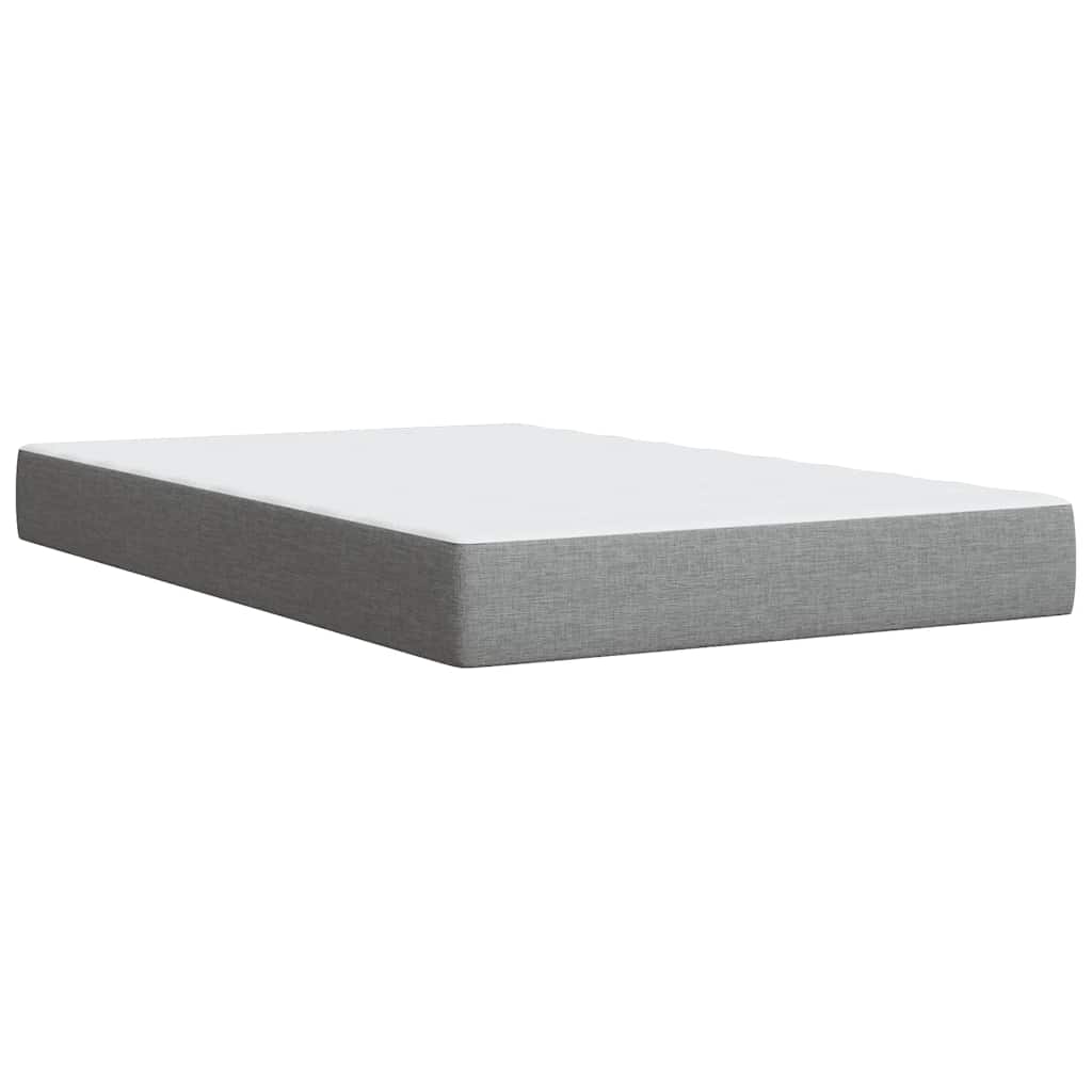 Boxspring met matras stof lichtgrijs 120x190 cm is nu te koop bij PeponiXL, paradijselijk wonen!