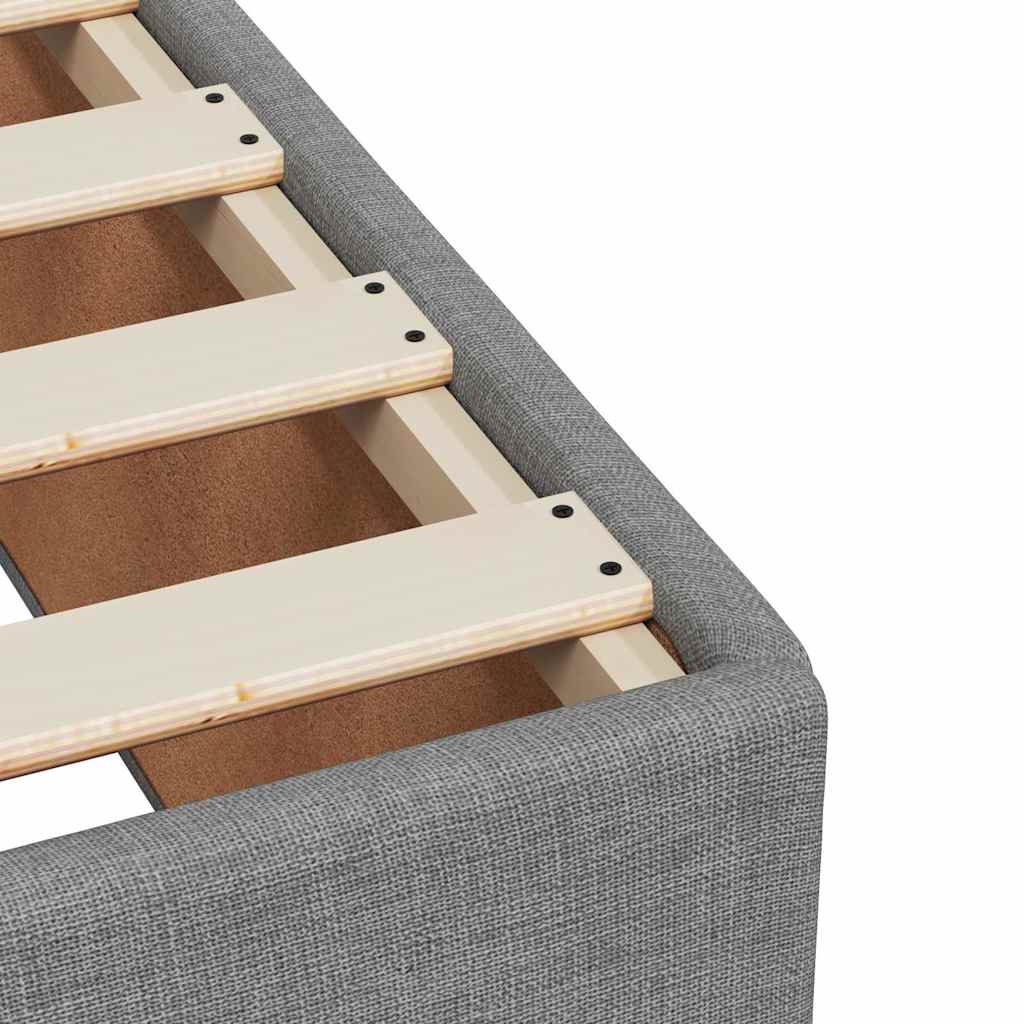 Boxspring met matras stof lichtgrijs 120x190 cm is nu te koop bij PeponiXL, paradijselijk wonen!