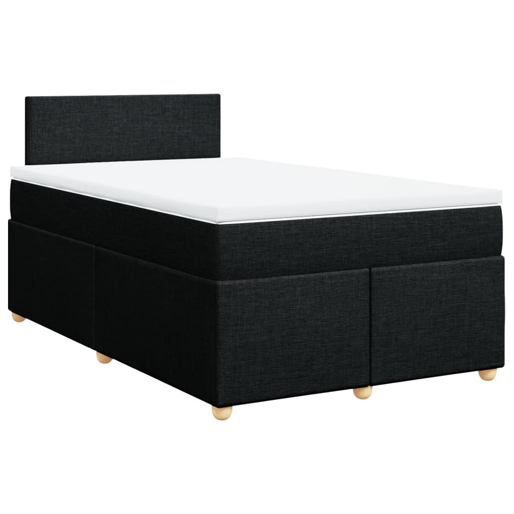 Boxspring met matras stof zwart 120x190 cm is nu te koop bij PeponiXL, paradijselijk wonen!