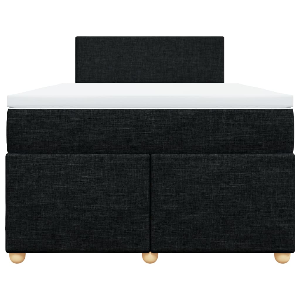 Boxspring met matras stof zwart 120x190 cm is nu te koop bij PeponiXL, paradijselijk wonen!