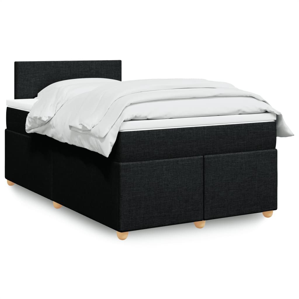 Boxspring met matras stof zwart 120x190 cm is nu te koop bij PeponiXL, paradijselijk wonen!