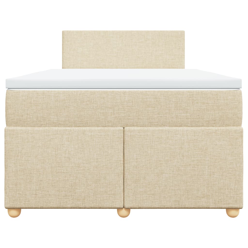 Boxspring met matras stof crèmekleurig 120x190 cm is nu te koop bij PeponiXL, paradijselijk wonen!