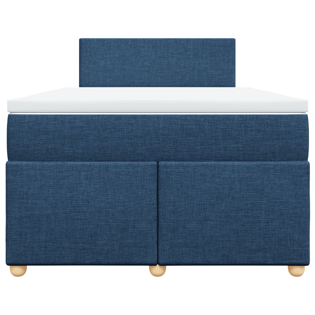 Boxspring met matras stof blauw 120x190 cm is nu te koop bij PeponiXL, paradijselijk wonen!