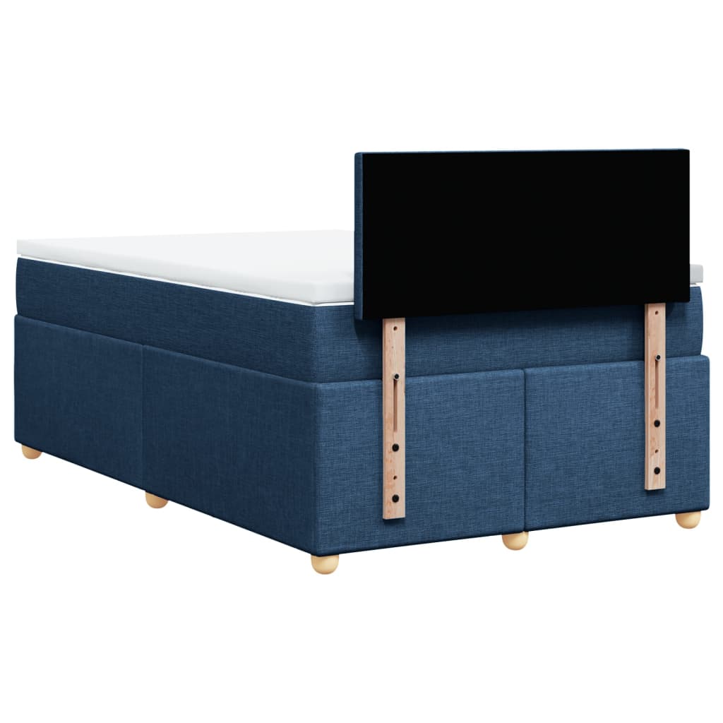 Boxspring met matras stof blauw 120x190 cm is nu te koop bij PeponiXL, paradijselijk wonen!