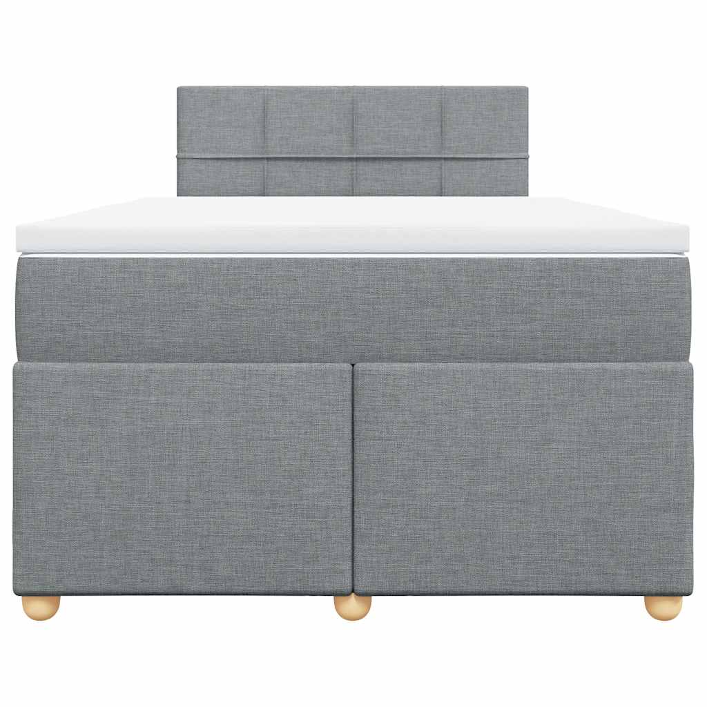 Boxspring met matras stof lichtgrijs 120x190 cm is nu te koop bij PeponiXL, paradijselijk wonen!