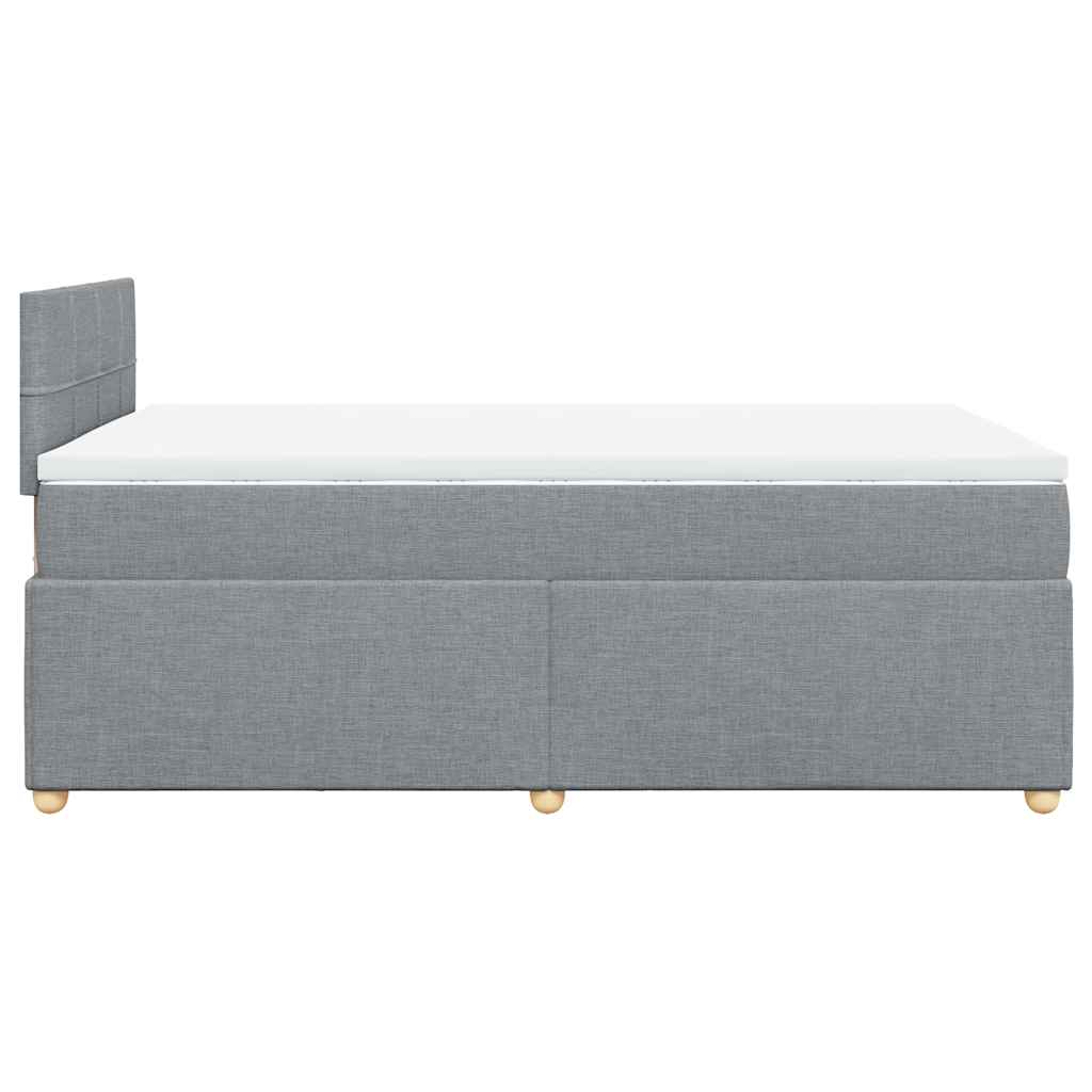 Boxspring met matras stof lichtgrijs 120x190 cm is nu te koop bij PeponiXL, paradijselijk wonen!