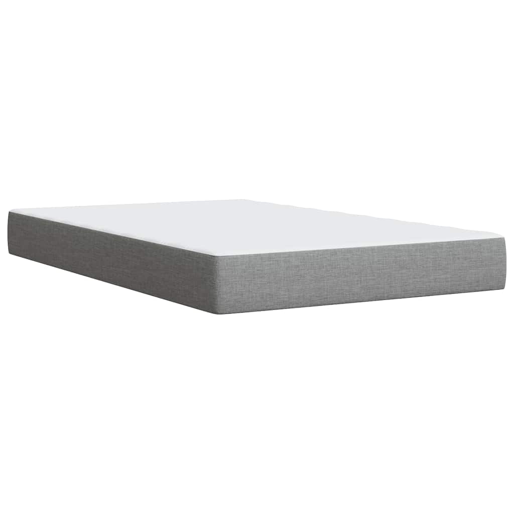 Boxspring met matras stof lichtgrijs 120x190 cm is nu te koop bij PeponiXL, paradijselijk wonen!