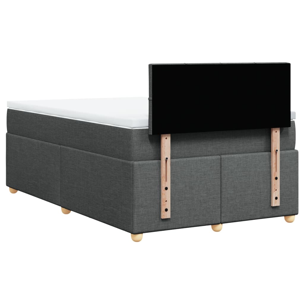 Boxspring met matras stof donkergrijs 120x190 cm is nu te koop bij PeponiXL, paradijselijk wonen!