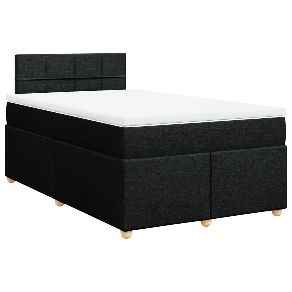Boxspring met matras stof zwart 120x190 cm is nu te koop bij PeponiXL, paradijselijk wonen!
