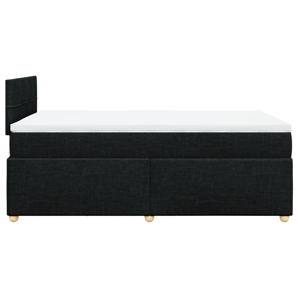 Boxspring met matras stof zwart 120x190 cm is nu te koop bij PeponiXL, paradijselijk wonen!