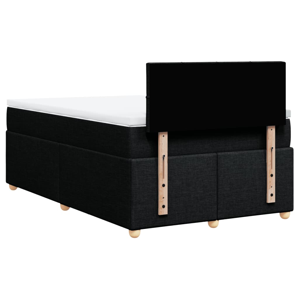 Boxspring met matras stof zwart 120x190 cm is nu te koop bij PeponiXL, paradijselijk wonen!