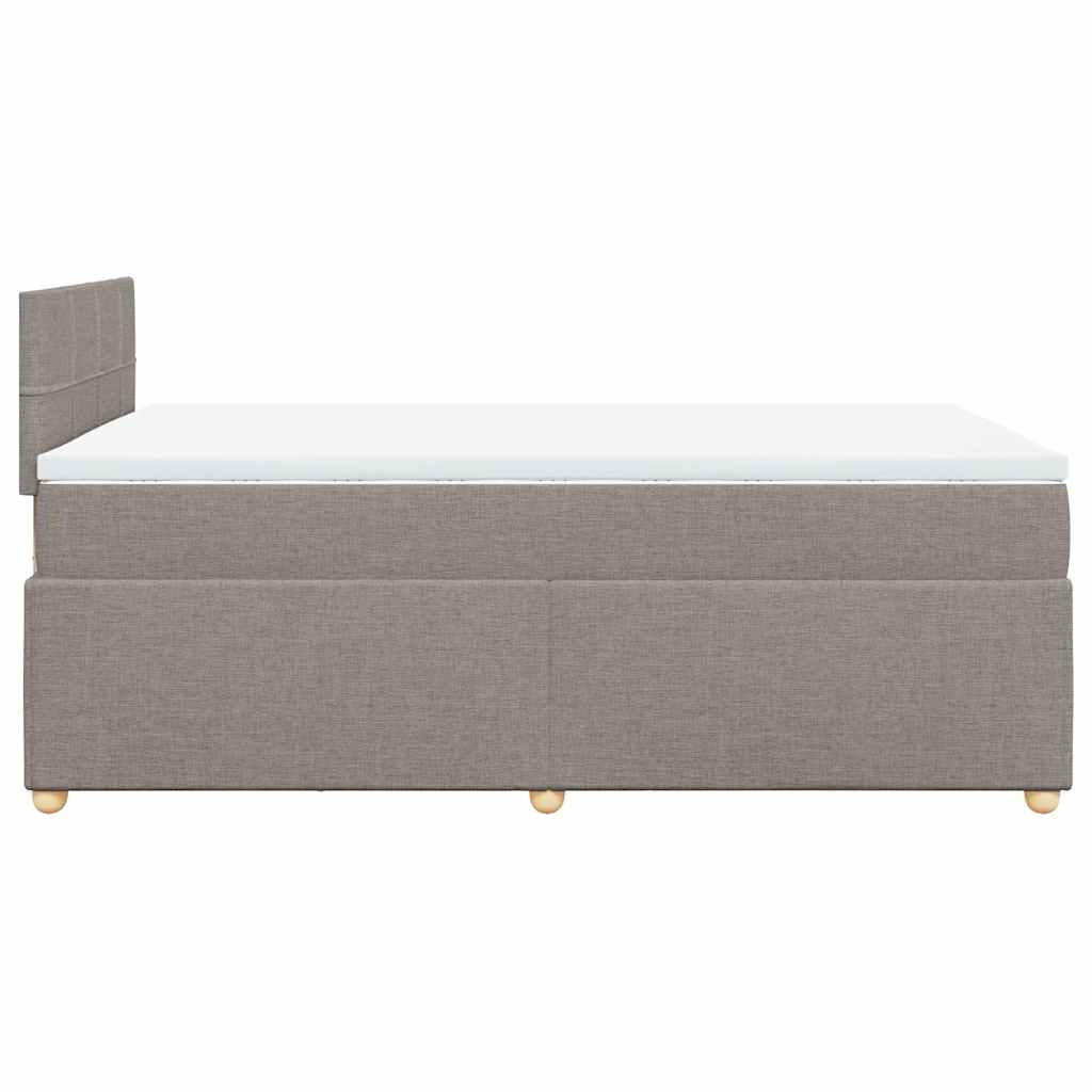 Boxspring met matras stof taupe 120x190 cm is nu te koop bij PeponiXL, paradijselijk wonen!
