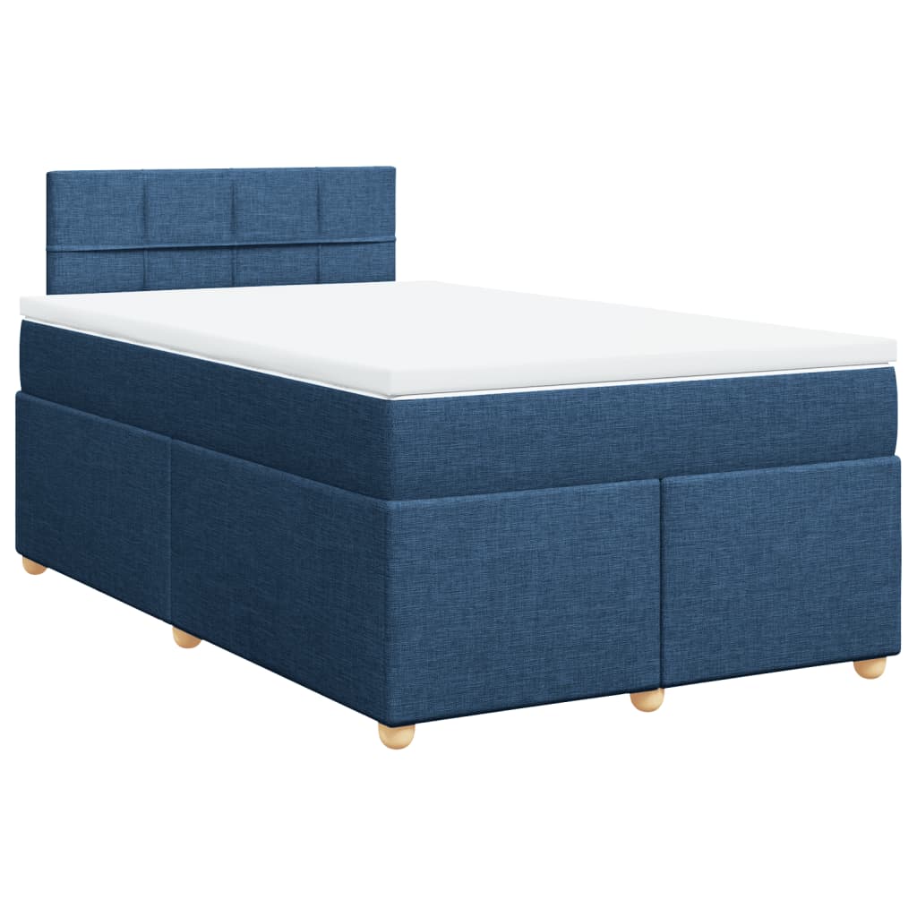 Boxspring met matras stof blauw 120x190 cm is nu te koop bij PeponiXL, paradijselijk wonen!