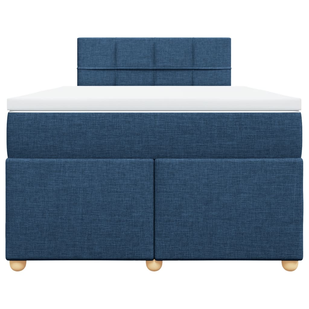 Boxspring met matras stof blauw 120x190 cm is nu te koop bij PeponiXL, paradijselijk wonen!