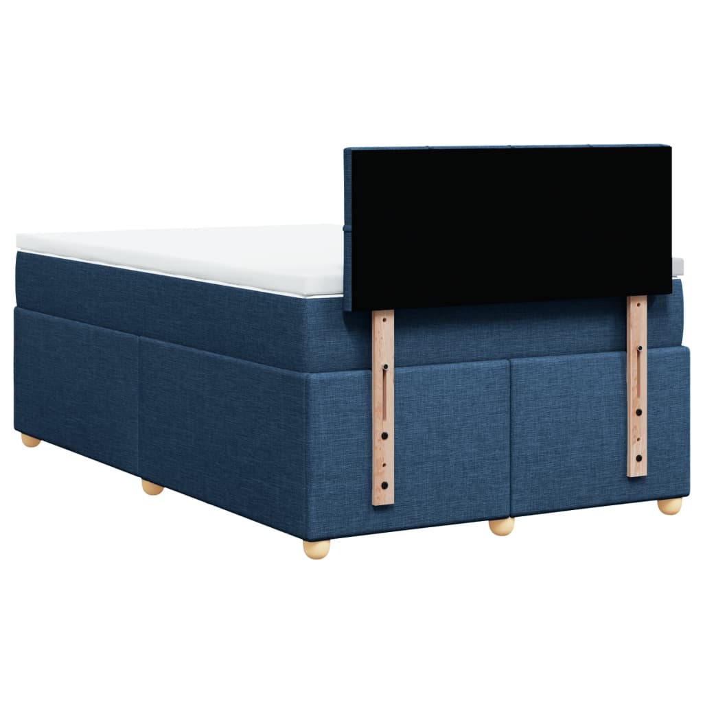 Boxspring met matras stof blauw 120x190 cm is nu te koop bij PeponiXL, paradijselijk wonen!