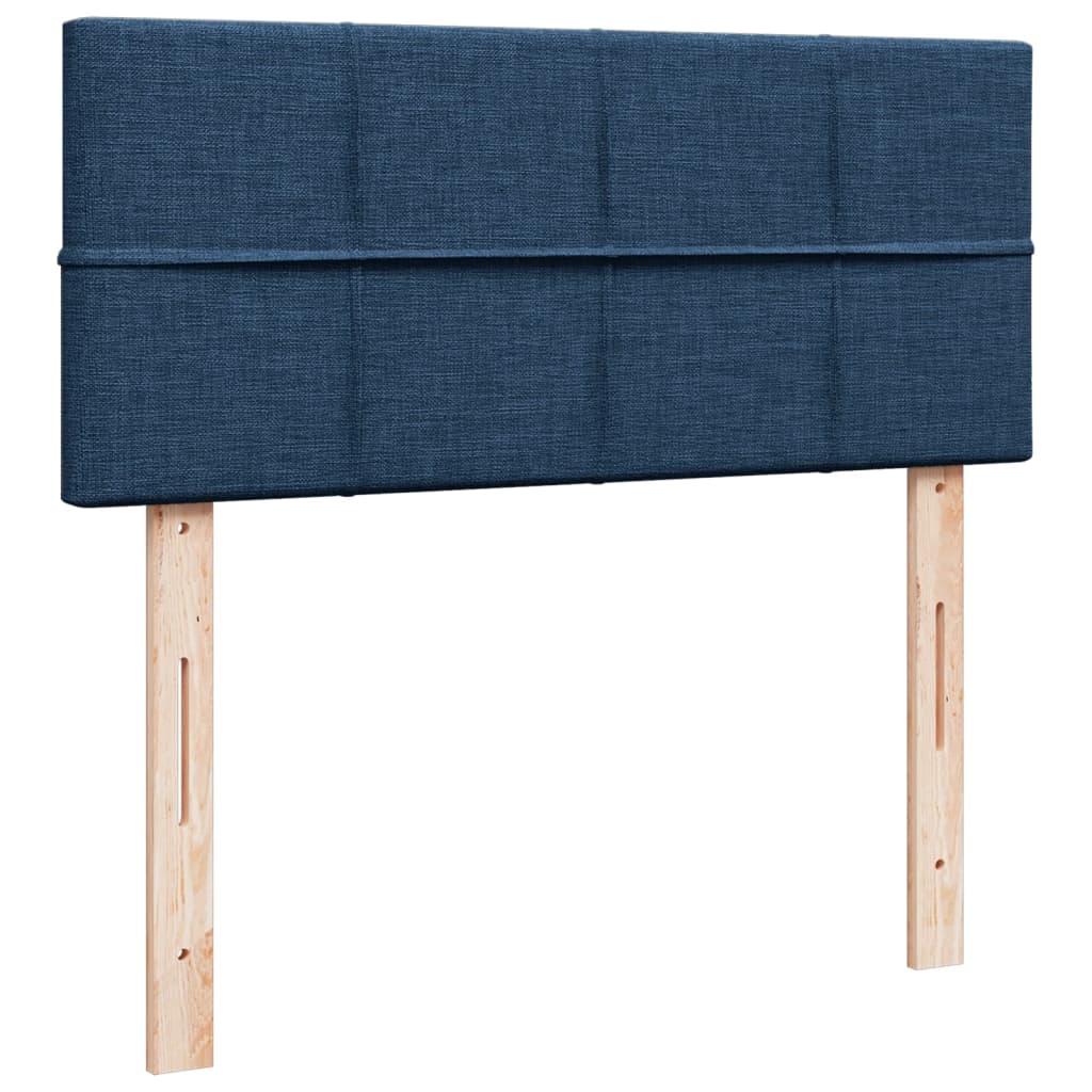 Boxspring met matras stof blauw 120x190 cm is nu te koop bij PeponiXL, paradijselijk wonen!