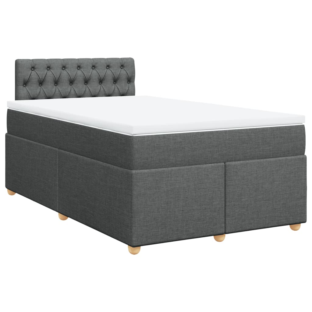 Boxspring met matras stof donkergrijs 120x190 cm is nu te koop bij PeponiXL, paradijselijk wonen!