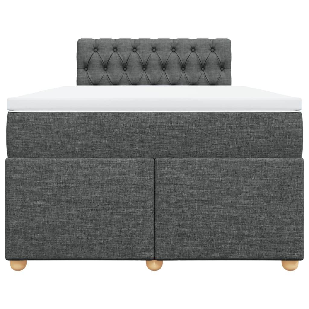 Boxspring met matras stof donkergrijs 120x190 cm is nu te koop bij PeponiXL, paradijselijk wonen!