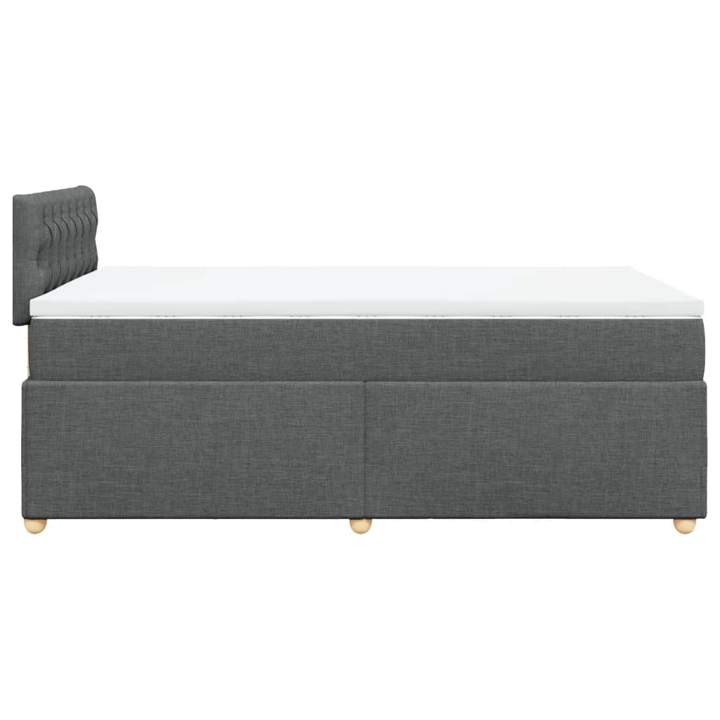 Boxspring met matras stof donkergrijs 120x190 cm is nu te koop bij PeponiXL, paradijselijk wonen!