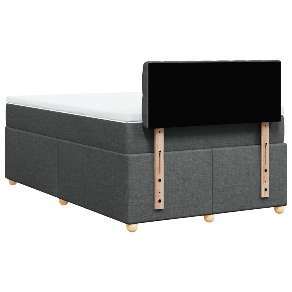 Boxspring met matras stof donkergrijs 120x190 cm is nu te koop bij PeponiXL, paradijselijk wonen!