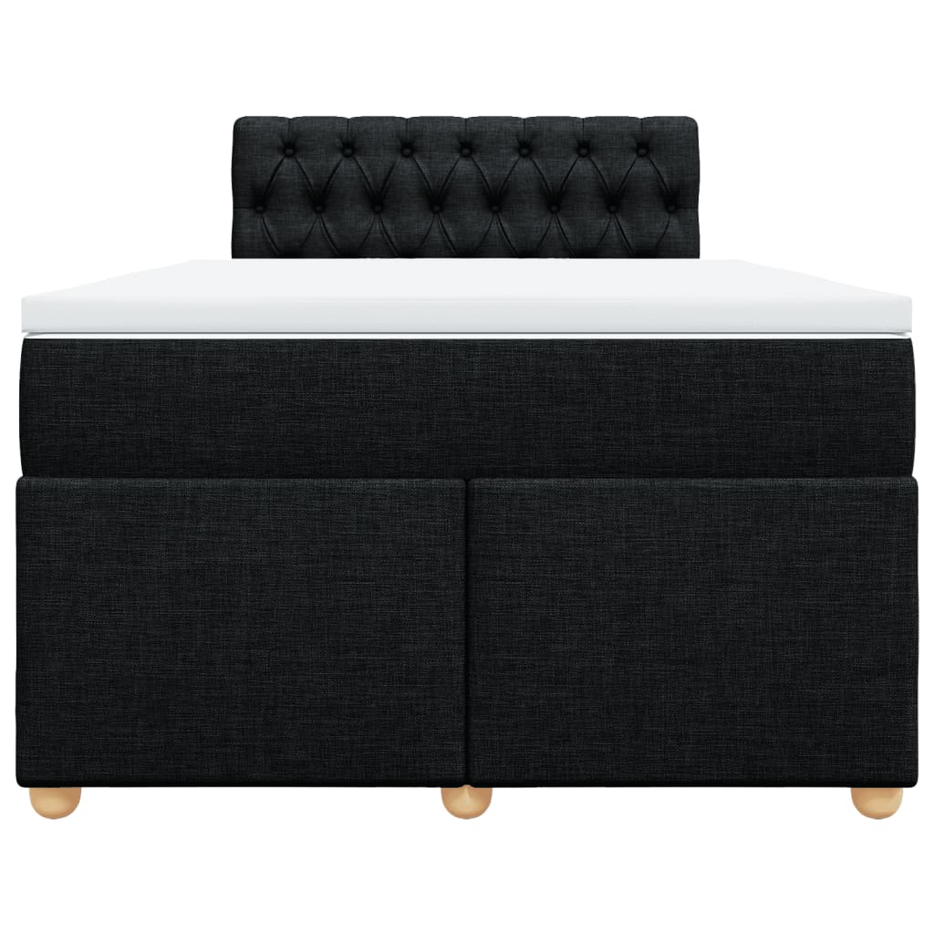 Boxspring met matras stof zwart 120x190 cm is nu te koop bij PeponiXL, paradijselijk wonen!