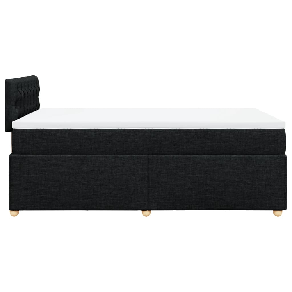 Boxspring met matras stof zwart 120x190 cm is nu te koop bij PeponiXL, paradijselijk wonen!