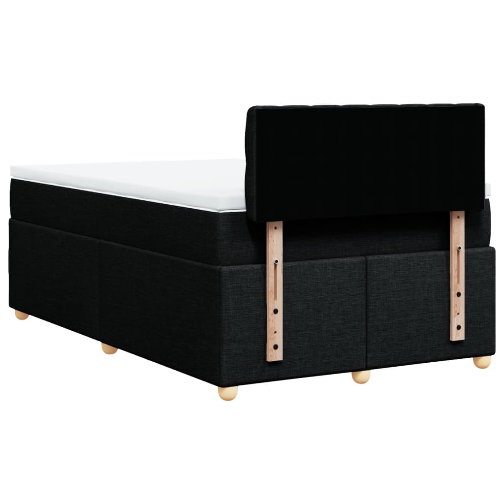Boxspring met matras stof zwart 120x190 cm is nu te koop bij PeponiXL, paradijselijk wonen!