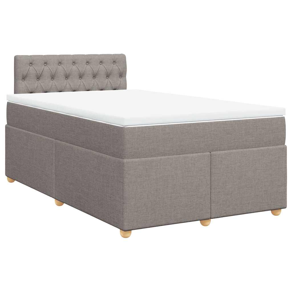 Boxspring met matras stof taupe 120x190 cm is nu te koop bij PeponiXL, paradijselijk wonen!