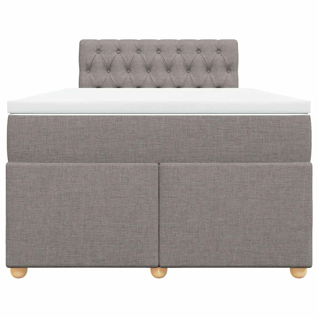 Boxspring met matras stof taupe 120x190 cm is nu te koop bij PeponiXL, paradijselijk wonen!