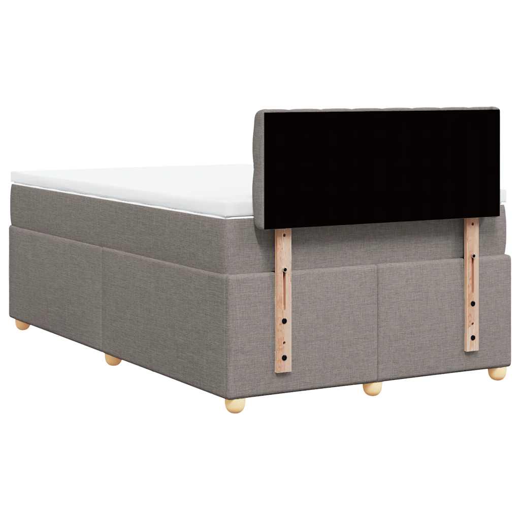 Boxspring met matras stof taupe 120x190 cm is nu te koop bij PeponiXL, paradijselijk wonen!