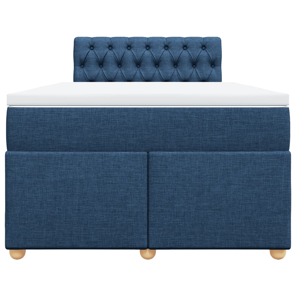 Boxspring met matras stof blauw 120x190 cm is nu te koop bij PeponiXL, paradijselijk wonen!