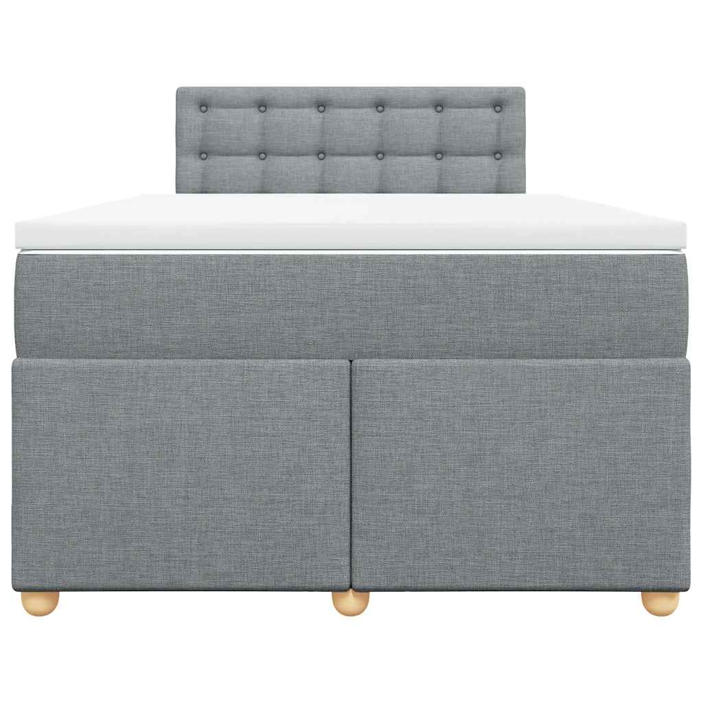 Boxspring met matras stof lichtgrijs 120x190 cm is nu te koop bij PeponiXL, paradijselijk wonen!