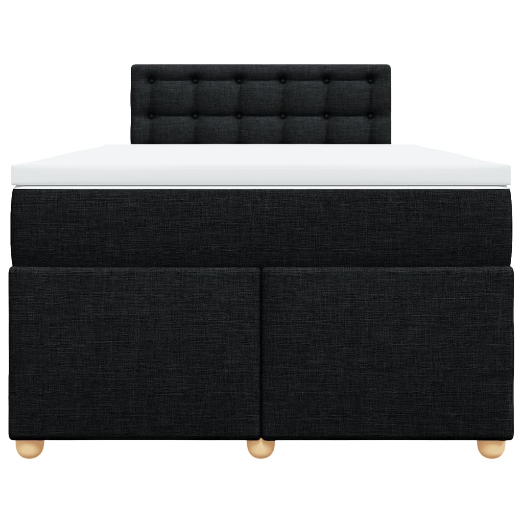 Boxspring met matras stof zwart 120x190 cm is nu te koop bij PeponiXL, paradijselijk wonen!