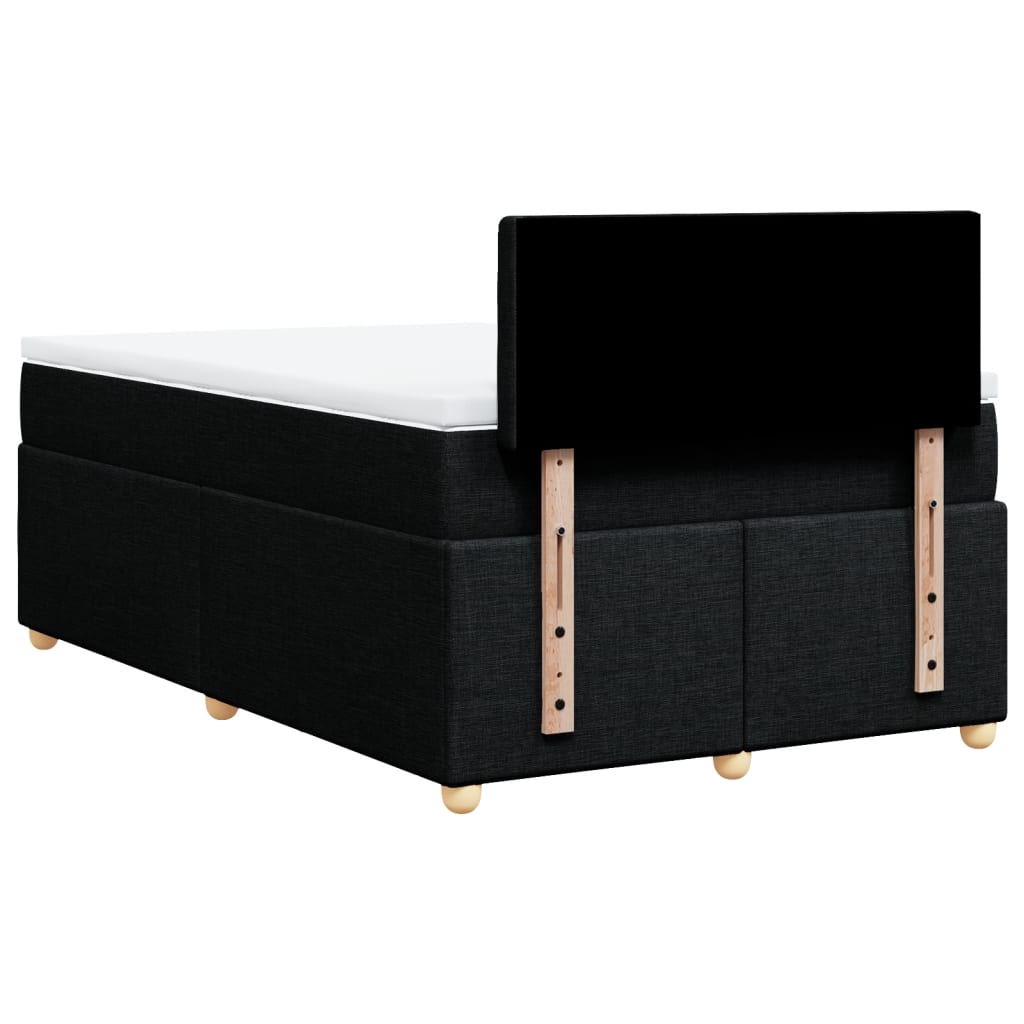 Boxspring met matras stof zwart 120x190 cm is nu te koop bij PeponiXL, paradijselijk wonen!
