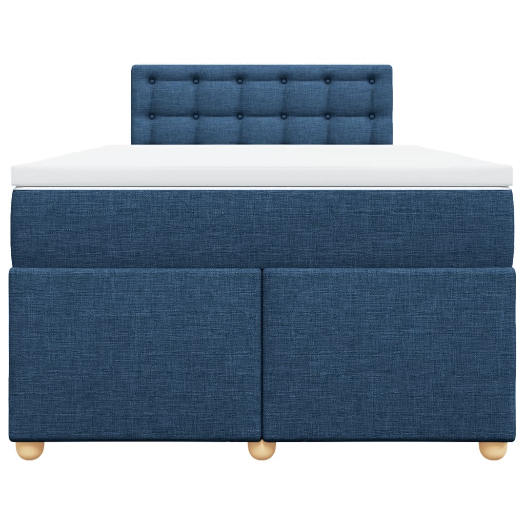 Boxspring met matras stof blauw 120x190 cm is nu te koop bij PeponiXL, paradijselijk wonen!
