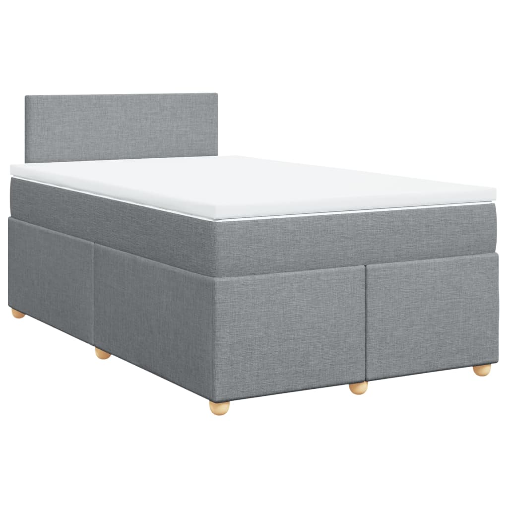 Boxspring met matras stof lichtgrijs 120x200 cm is nu te koop bij PeponiXL, paradijselijk wonen!