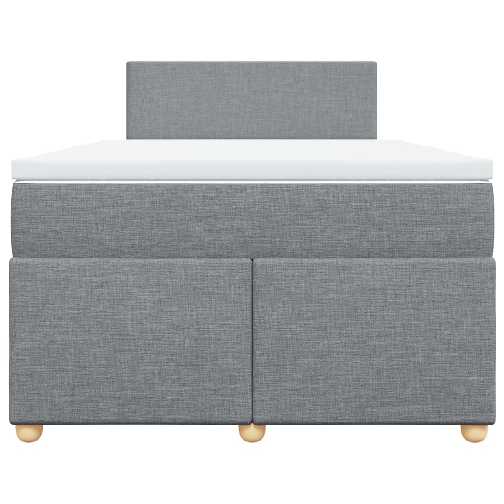 Boxspring met matras stof lichtgrijs 120x200 cm is nu te koop bij PeponiXL, paradijselijk wonen!