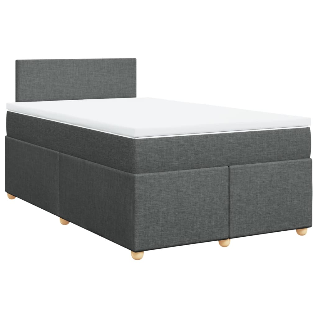 Boxspring met matras stof donkergrijs 120x200 cm is nu te koop bij PeponiXL, paradijselijk wonen!