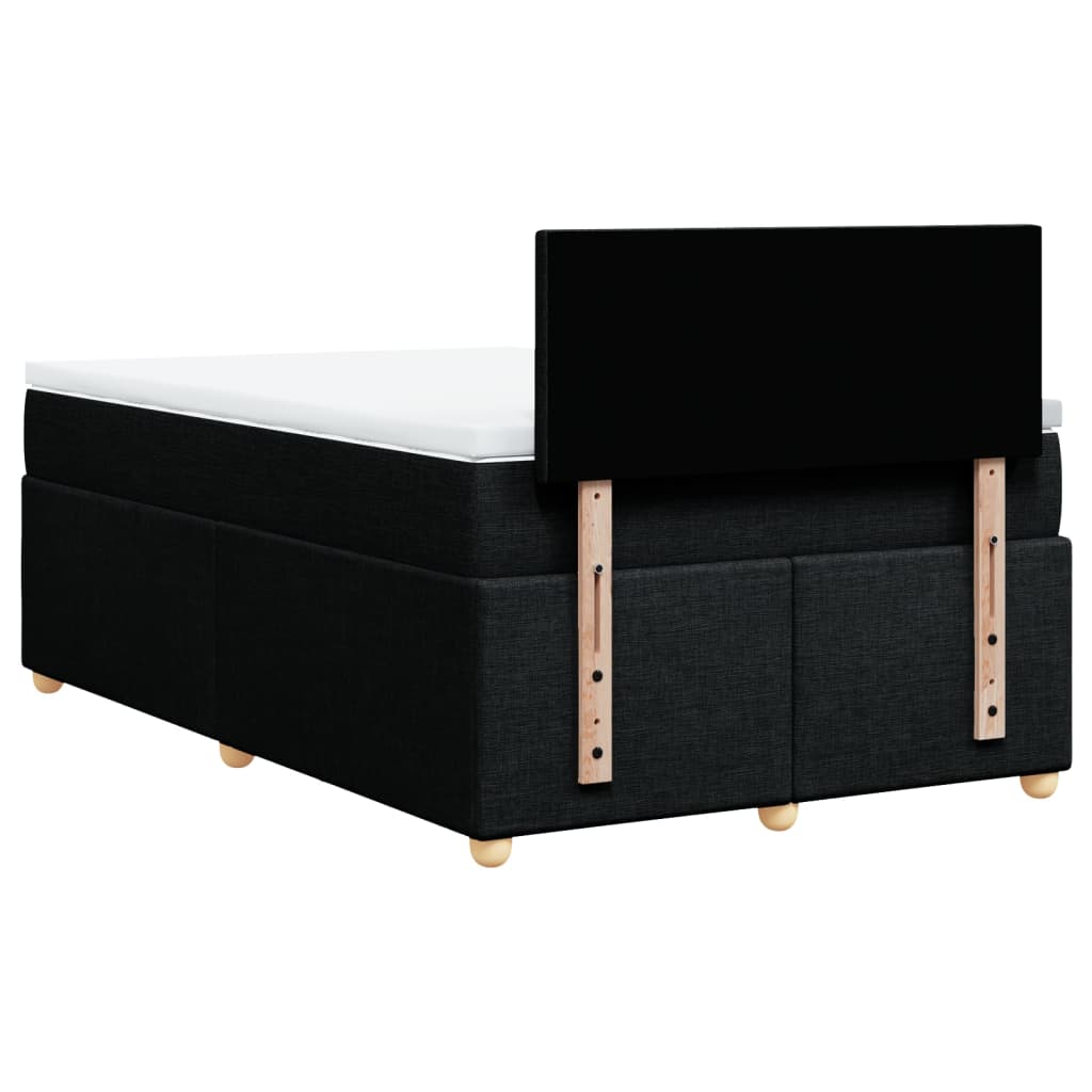 Boxspring met matras stof zwart 120x200 cm is nu te koop bij PeponiXL, paradijselijk wonen!