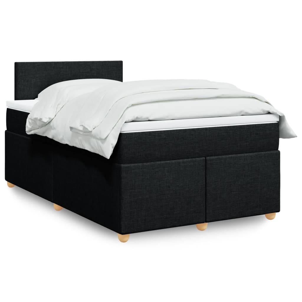 Boxspring met matras stof zwart 120x200 cm is nu te koop bij PeponiXL, paradijselijk wonen!