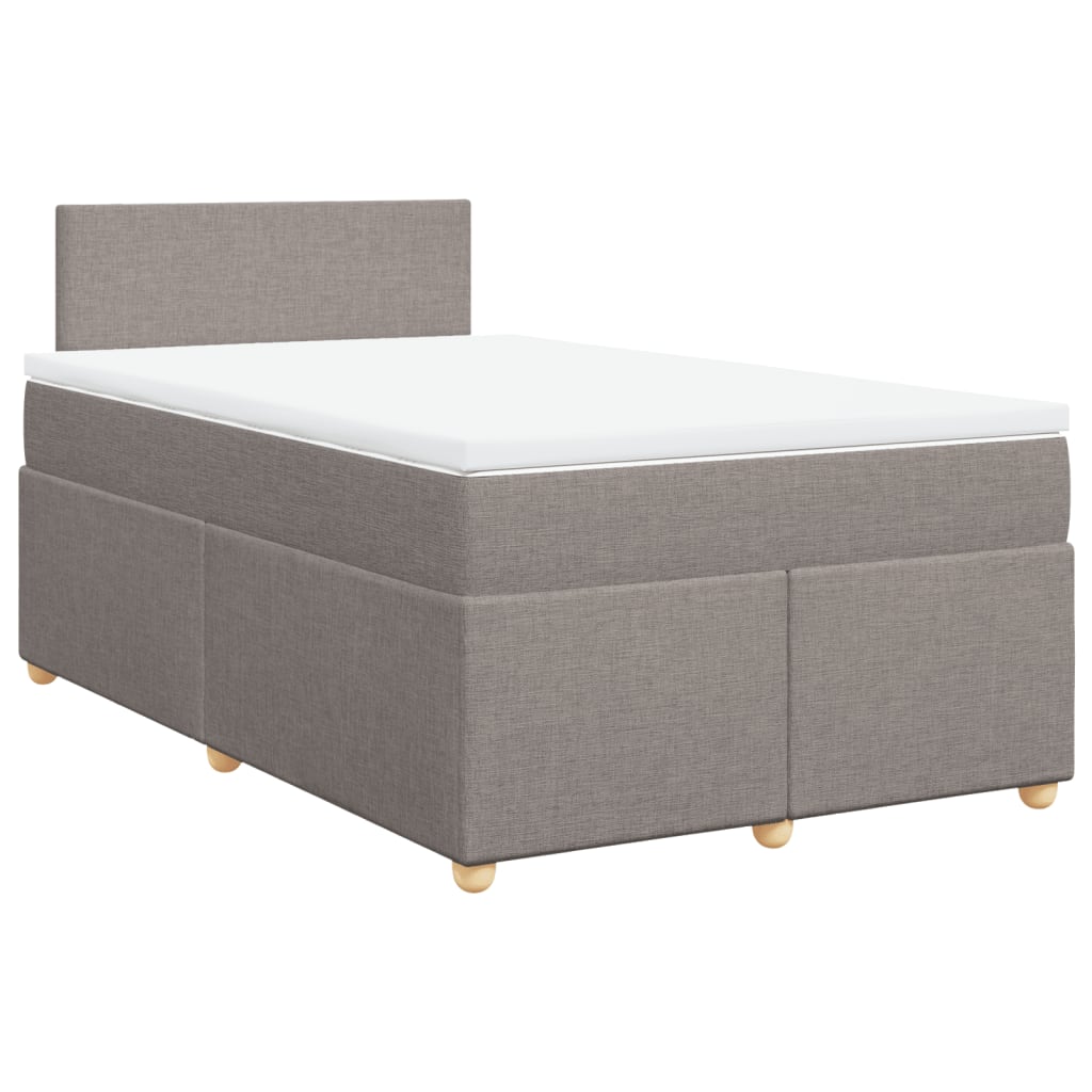 Boxspring met matras stof taupe 120x200 cm is nu te koop bij PeponiXL, paradijselijk wonen!