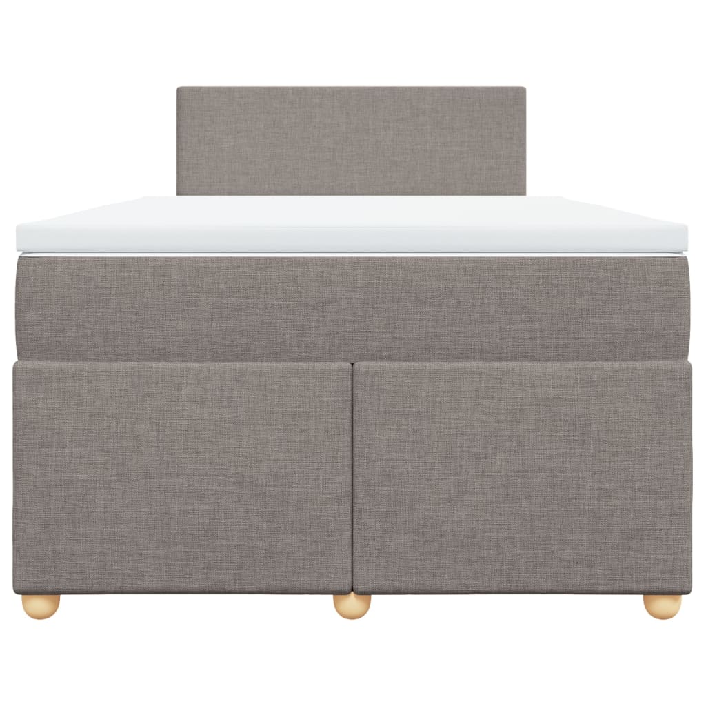 Boxspring met matras stof taupe 120x200 cm is nu te koop bij PeponiXL, paradijselijk wonen!