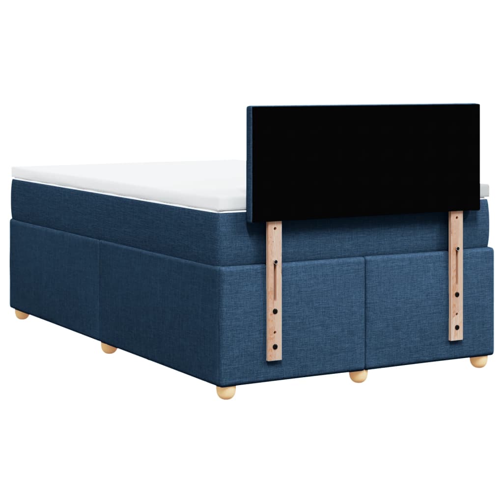 Boxspring met matras stof blauw 120x200 cm is nu te koop bij PeponiXL, paradijselijk wonen!
