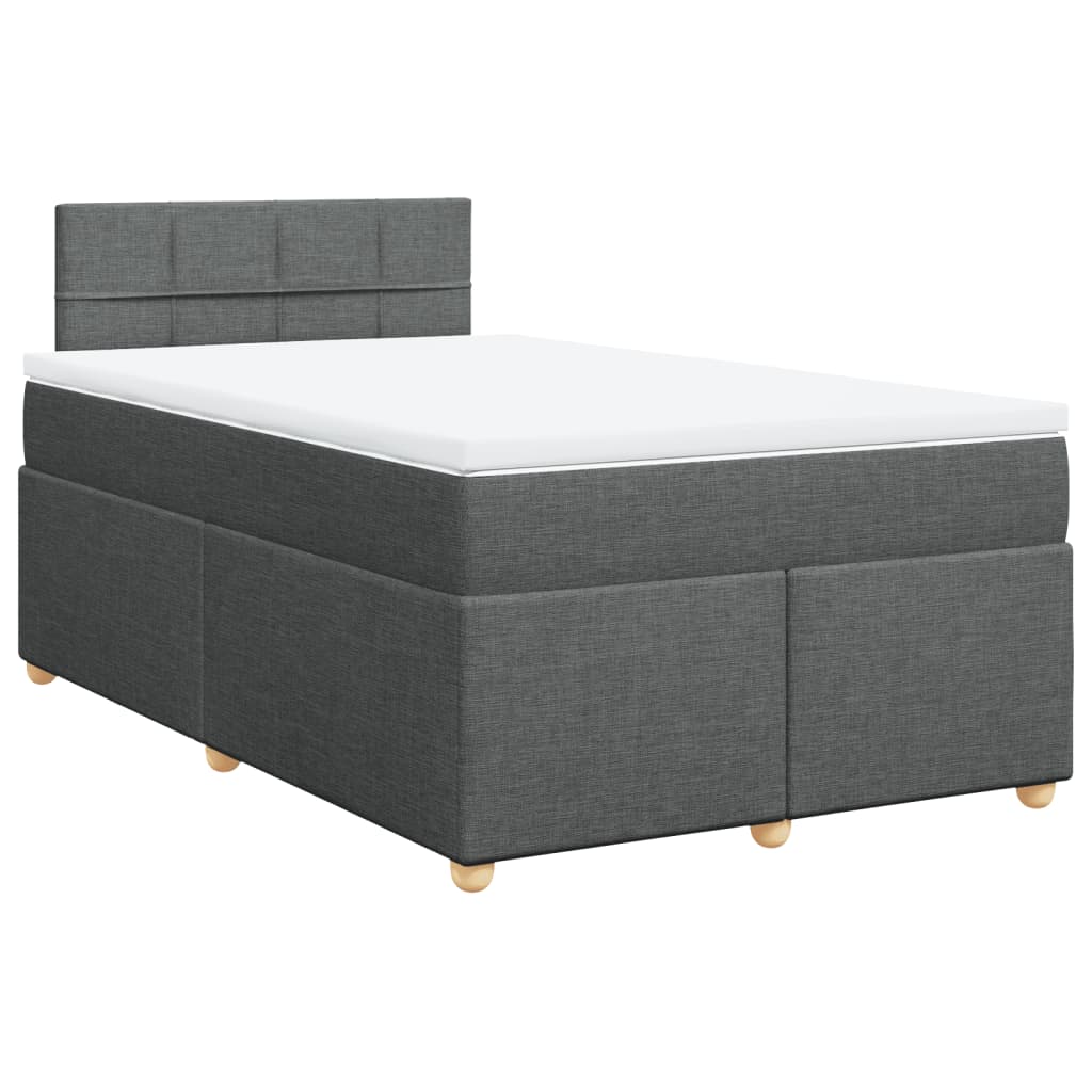 Boxspring met matras stof donkergrijs 120x200 cm is nu te koop bij PeponiXL, paradijselijk wonen!