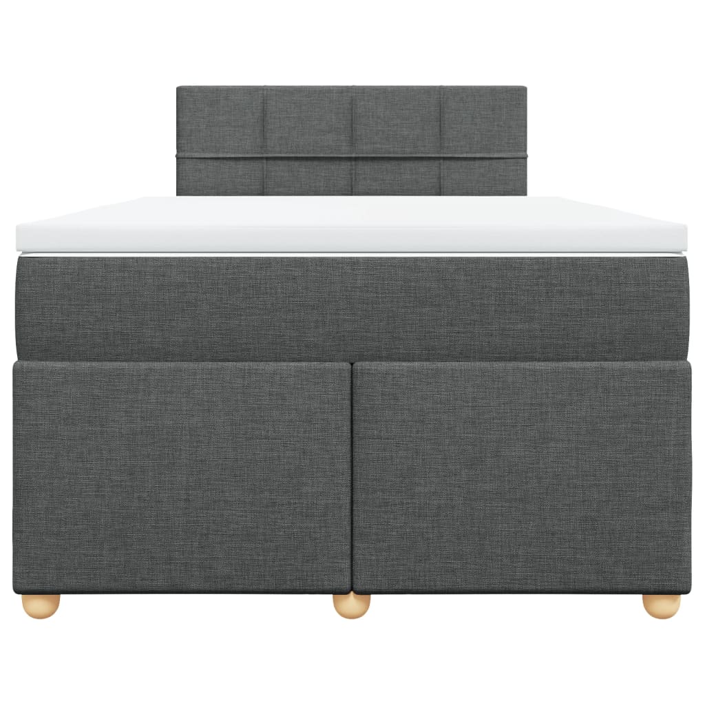 Boxspring met matras stof donkergrijs 120x200 cm is nu te koop bij PeponiXL, paradijselijk wonen!