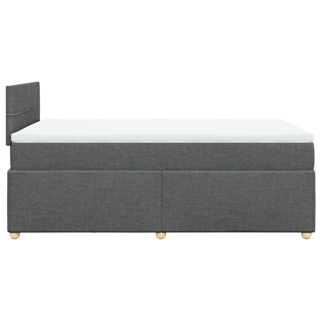 Boxspring met matras stof donkergrijs 120x200 cm is nu te koop bij PeponiXL, paradijselijk wonen!