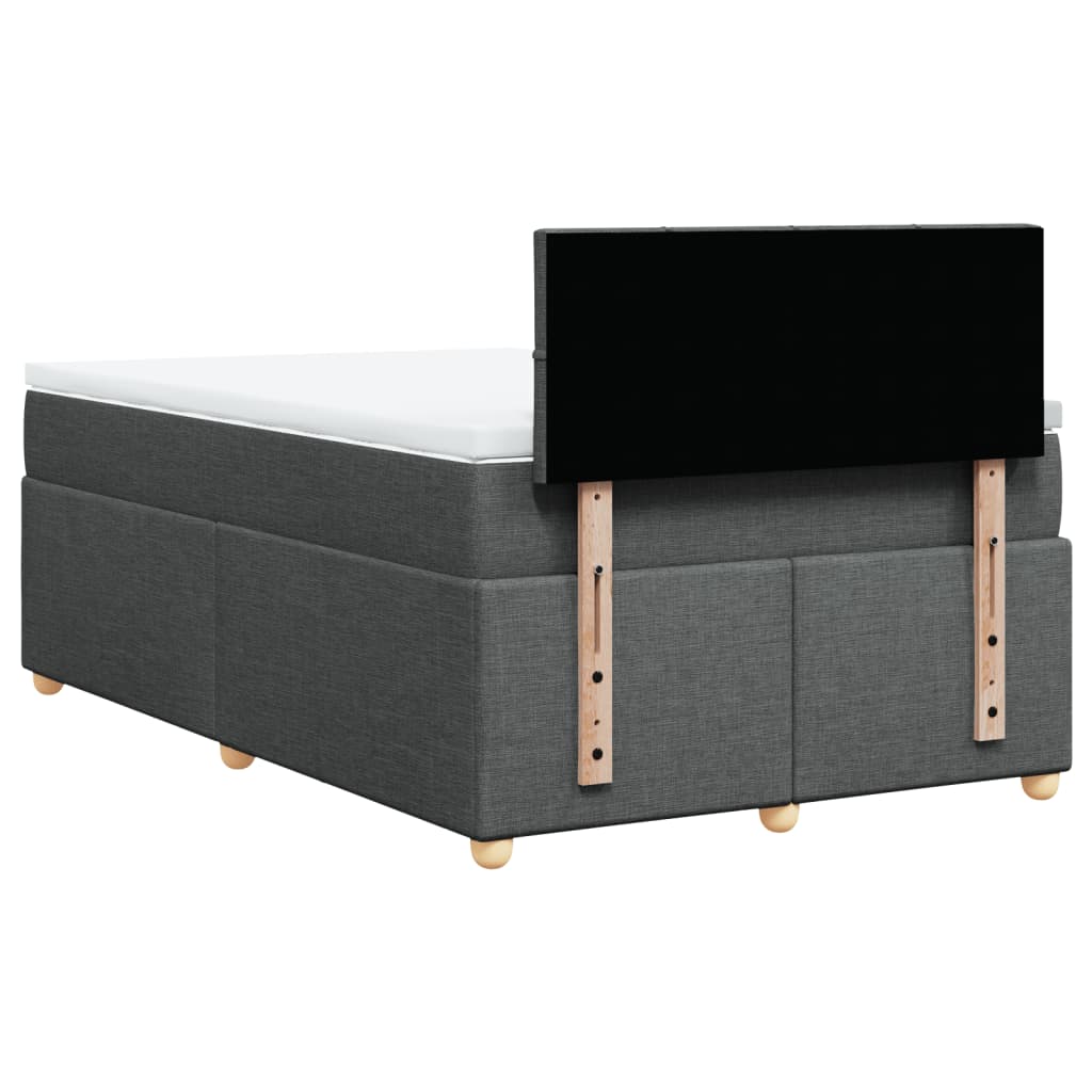 Boxspring met matras stof donkergrijs 120x200 cm is nu te koop bij PeponiXL, paradijselijk wonen!