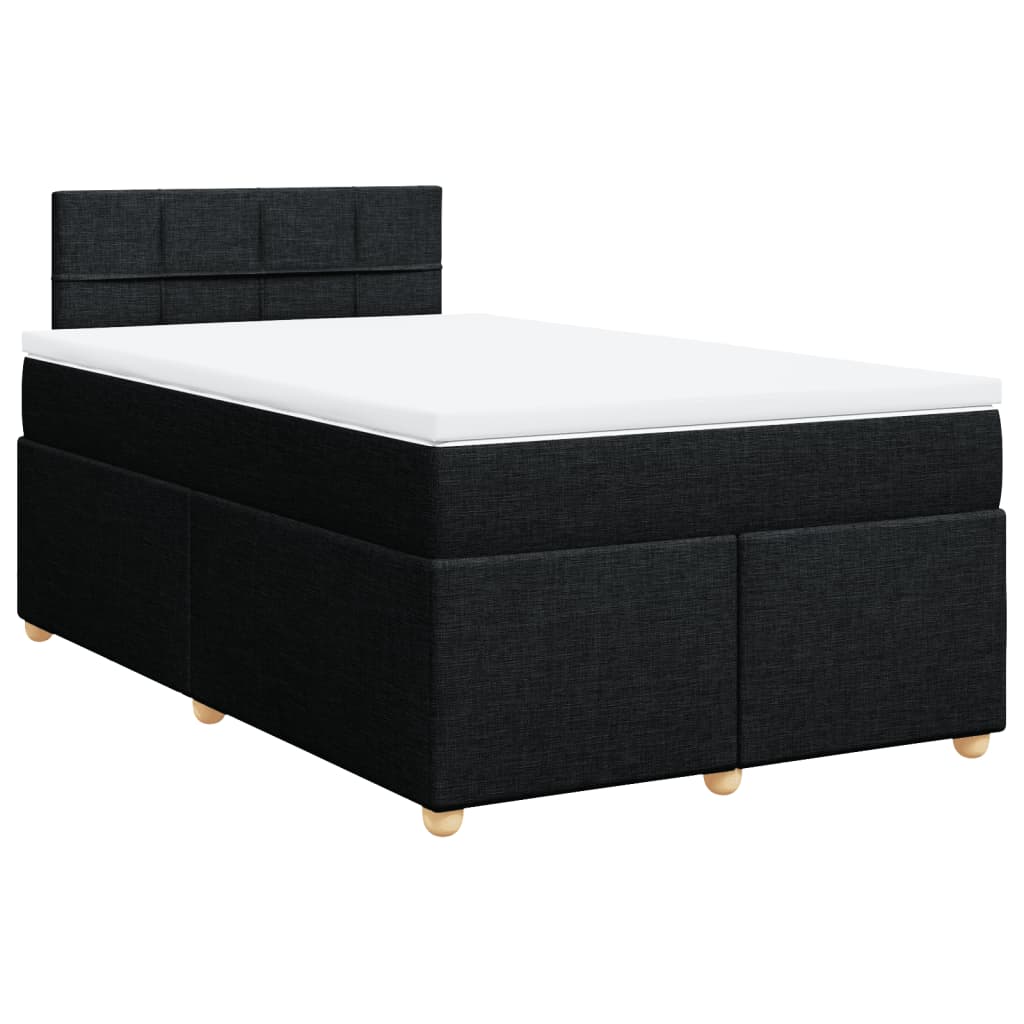Boxspring met matras stof zwart 120x200 cm is nu te koop bij PeponiXL, paradijselijk wonen!