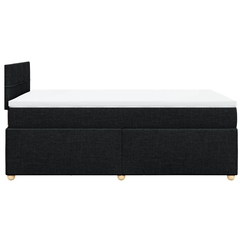 Boxspring met matras stof zwart 120x200 cm is nu te koop bij PeponiXL, paradijselijk wonen!