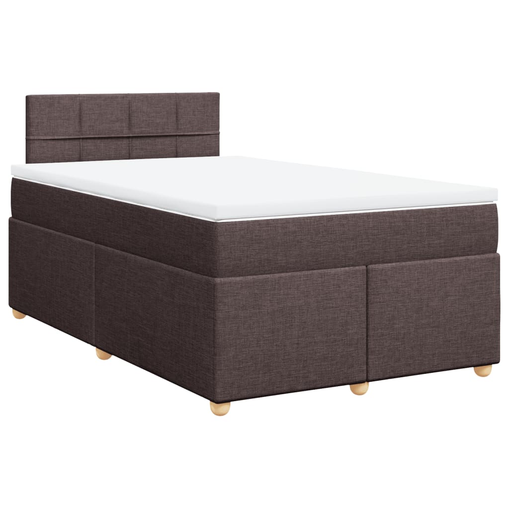 Boxspring met matras stof donkerbruin 120x200 cm is nu te koop bij PeponiXL, paradijselijk wonen!